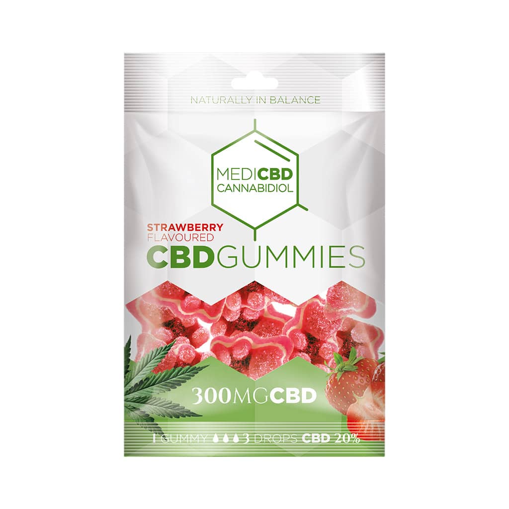 MediCBD CBD-Gummibärchen mit Erdbeergeschmack (300mg)